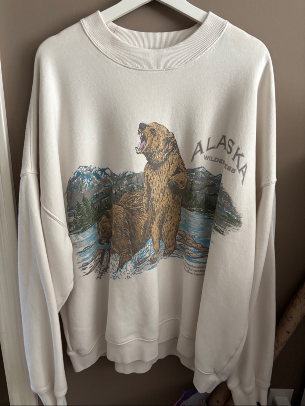 Abercrombie Alaska Wilderness Graphic Sweatshirt - Cream